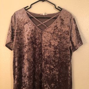 Crushed velvet top
